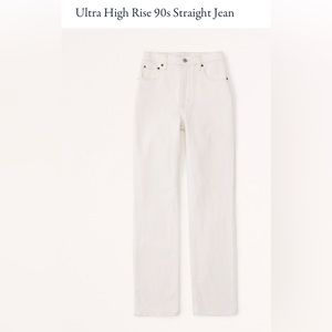 Abercrombie & Fitch Ultra High Rise 90s straight cream 29/8R